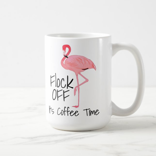 Mug Drôle Flamant rose rose s'éteint (Droite)