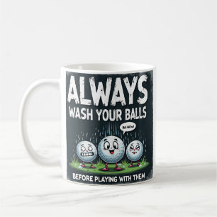 Mug Drôle Golf Lavez-Vous Les Boules Avant De Jouer