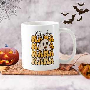 Mug Drôle Groovy Halloween Maman Fantôme Fleur Hallowe