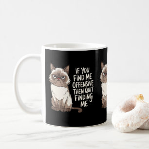 Mug Drôle Grumpy en colère pour les Chats Propriétaire