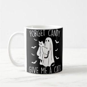 Mug Drôle Halloween Cat Ghost Oublier Candy Donner Moi