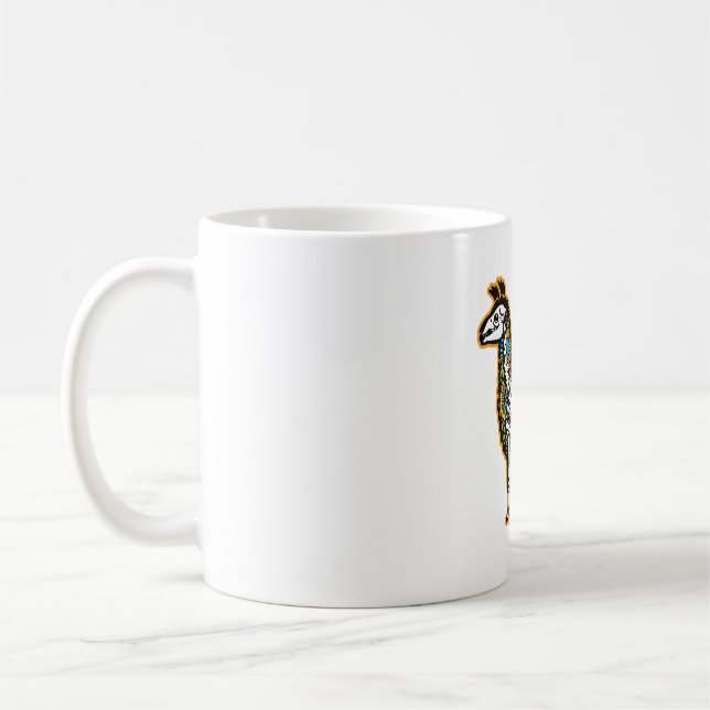 Mug Drôle Halloween Llama Skeleton Graphisme - (Gauche)