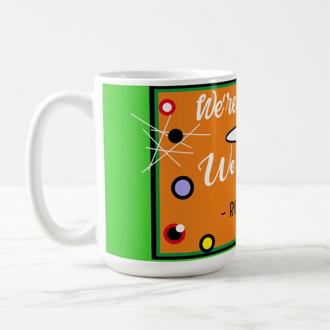 Mug Drôle Halloween Quirky Orange Nom de famille (Gauche)
