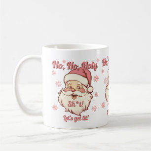 Mug Drôle Ho Ho Obtenir Lit Retro Père Noël Noël