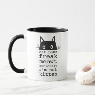 Mug Drôle Humoristique Chat Puns Freak Meowt