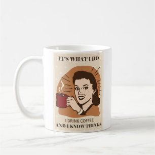Mug Drôle Humour Vintage Rétro Smart Femme
