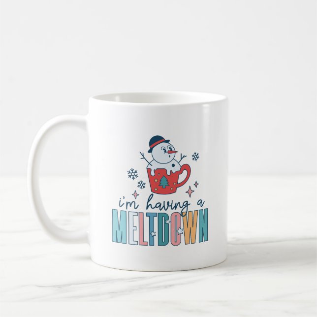 Mug Drôle, j'ai un mignon bonhomme de neige (Gauche)