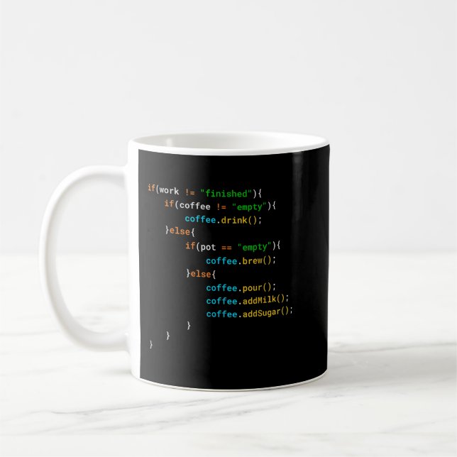 Mug Drôle Java Programmer Coffee Coding Cadeau Pour Co (Gauche)