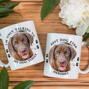 Mug Drôle Je ne parle qu'à mon chien Photo personnalis