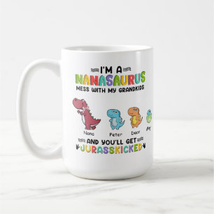 Mug Drôle Je suis un nanasaurus jusqu'à 3 enfants Café