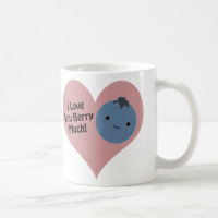 Drôle Je T'Aime Berry Beaucoup mignon Kawaii Blueb