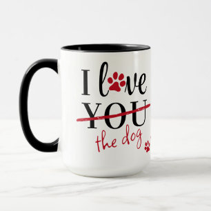 Mug Drôle Je t'aime Chien Personnalisé Animaux de comp