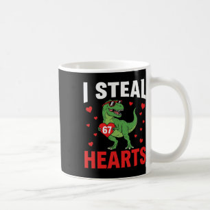 Mug Drôle Je vole des cœurs 67 Saint-Valentin Dinosaur