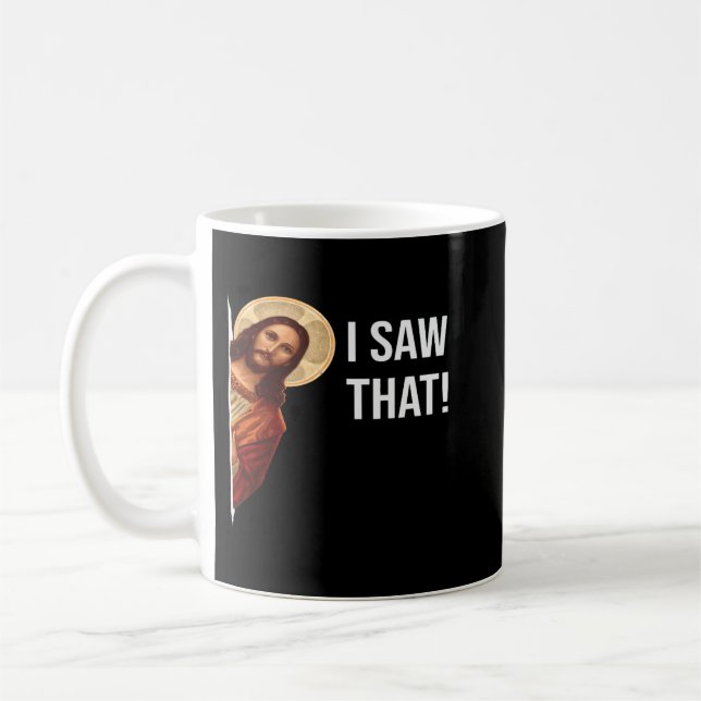 Mug Drôle Jésus Je Vois Que L'Église Chrétienne Croix  (Gauche)