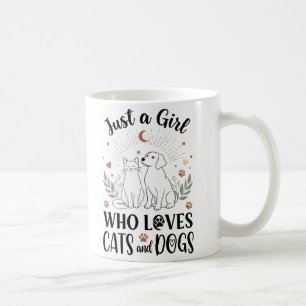 Mug drôle Juste une fille qui aime les chats et les ch