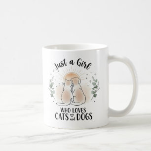 Mug drôle Juste une fille qui aime les chats et les ch