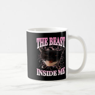 Mug Drôle La Bête Dans Moi Silly Chat Mème Humour Chat