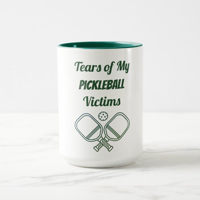Mug Drôle Larmes de mes victimes de pickleball - Citat (Centre)