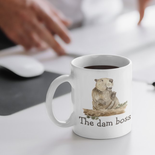 Mug Drôle Le Dam Boss Beaver Cadeau (Créateur téléchargé)