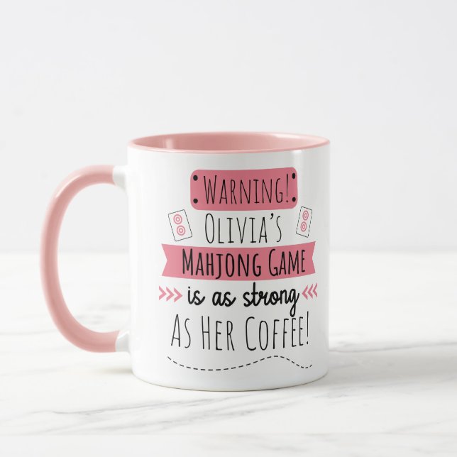 Mug Drôle Mahjong personnalisé (Gauche)