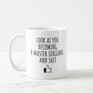 Mug Drôle Maître Sergent Cadeau Armée Promotion Milita