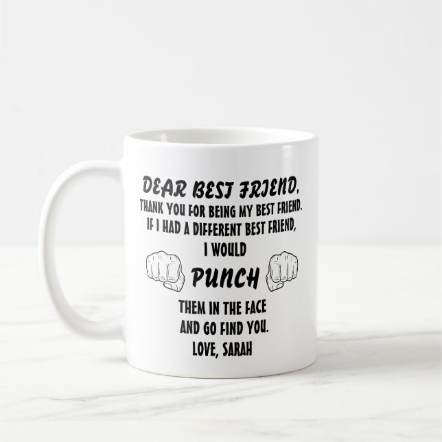 Mug Drôle Meilleur Cadeaux Ami Pour Meilleur Ami (Gauche)