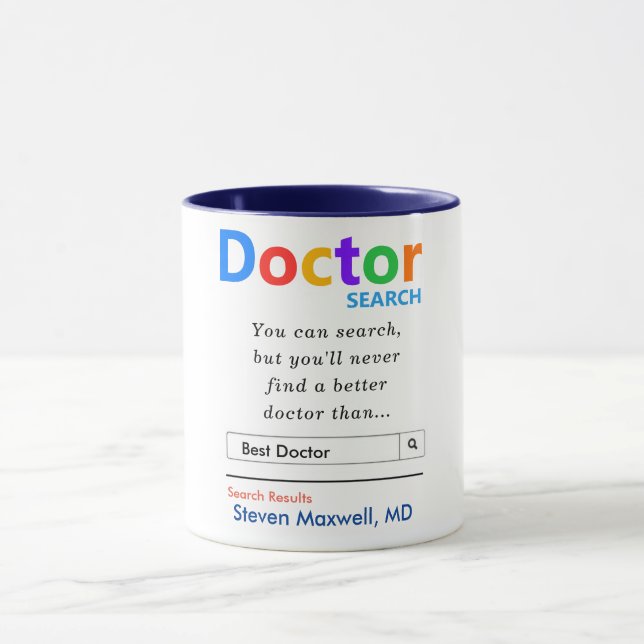 Mug Drôle Meilleur Docteur Recherche Merci (Centre)