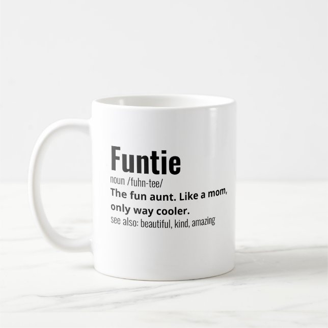 Mug Drôle meilleure définition Funtie (Gauche)