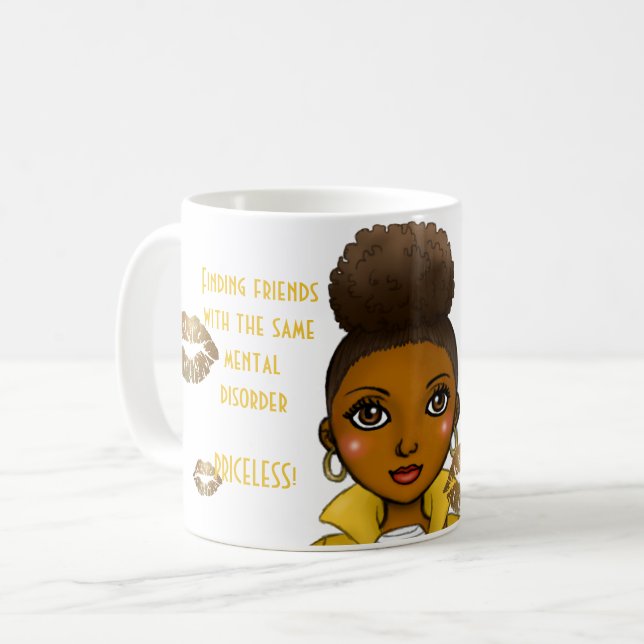 Mug Drôle meilleurs amis avec le même trouble mental c (Devant gauche)