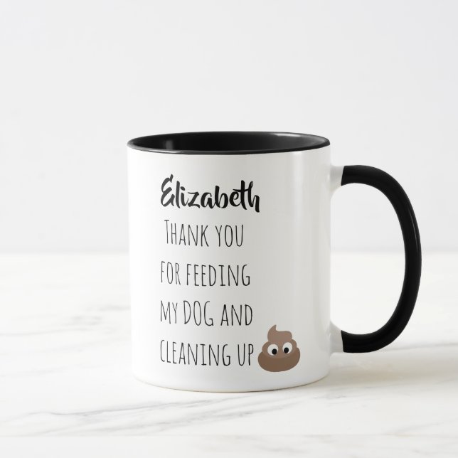 Mug Drôle Merci de sitter chien pour animal de compagn (Droite)