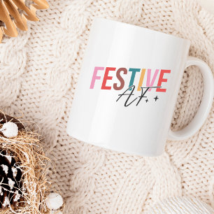 Mug Drôle Mignon Festif AF Humoristique Noël