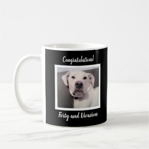 Mug Drôle mignon Grumpy Chien blanc 40e anniversaire N
