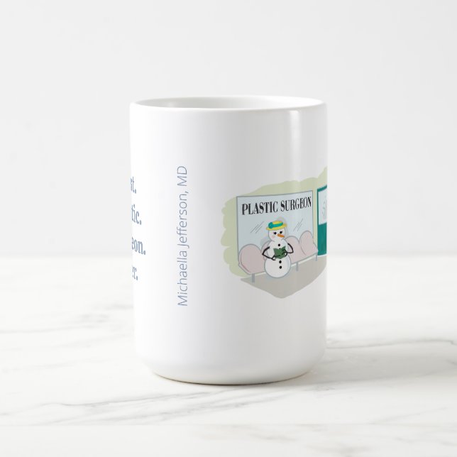 Mug Drôle Mme Frosty au dessin animé d'un chirurgien p (Centre)