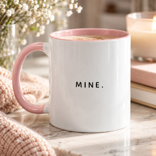 Mug Drôle Moderne MINE Mon Café