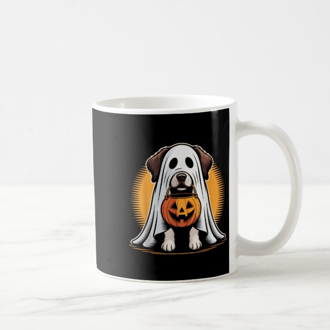Mug Drôle Mon Chien Est Mon Boo Halloween Chien Fantôm (Droite)