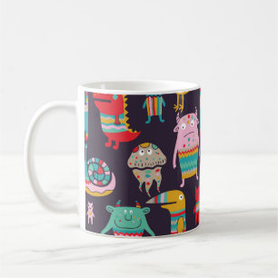 Mug Drôle Monstres Cartoon Motif sans couture