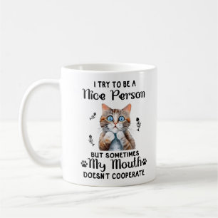 Mug Drôle Nice Chat Dit