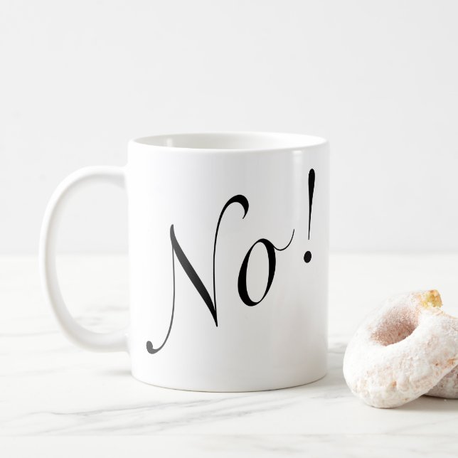 Mug Drôle Non ! Script noir (Avec donut)