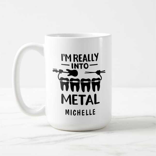 Mug Drôle Orthodontiste Nom professionnel personnalisé (Gauche)