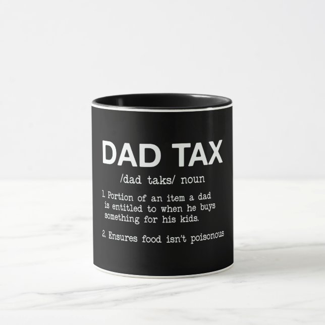 Mug Drôle Papa Impôt/Fête des pères (Centre)