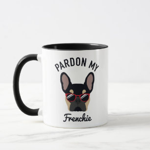 Mug Drôle Pardon mon Français Black Tan French Bulldog