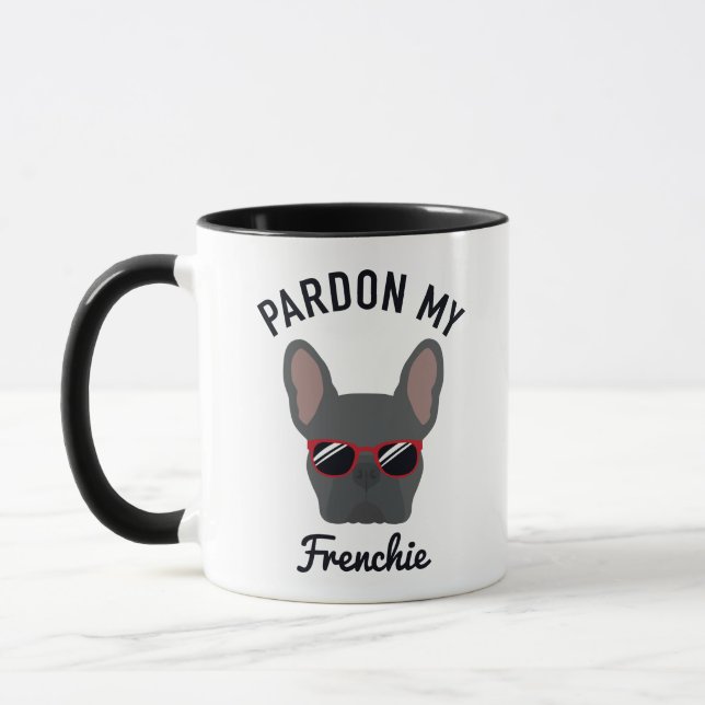 Mug Drôle Pardon mon Frenchie Blue French Bulldog (Gauche)