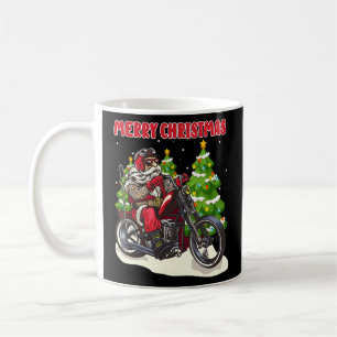Mug Drôle Père Noël Sur Moto Noël Mens
