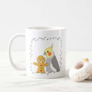 Mug Drôle Perruche Grise Normale de Noël Vacances