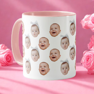 Mug Drôle personnalisé photo mignon visage bébé visage