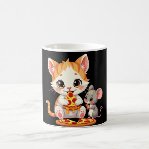 Mug drôle pizza manger chat pizza manger souris