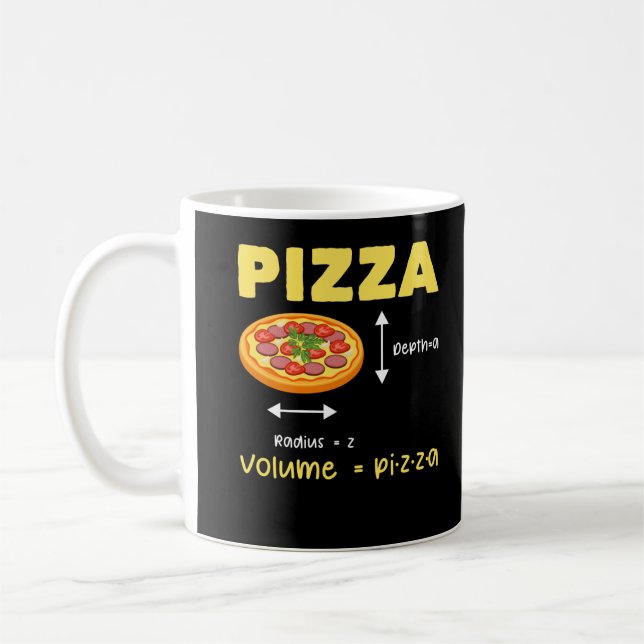Mug Drôle Pizza Math Volume Calcul Aliments Lover (Gauche)