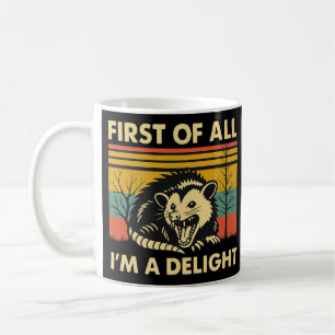 Mug Drôle Possum Citation - Tout d'abord je suis un Ca