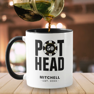 Mug Drôle Pot-Head Humour Poker