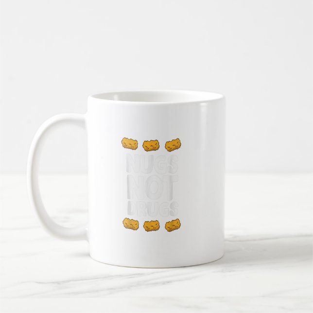 Mug Drôle Poulet Nuggets Nugs Pas Drogues Aimer Poulet (Gauche)